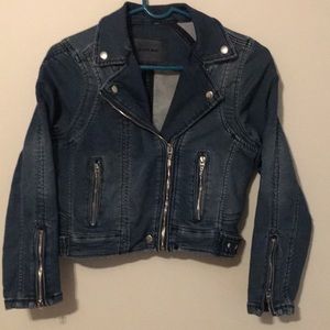 Blank NYC denim moto jacket